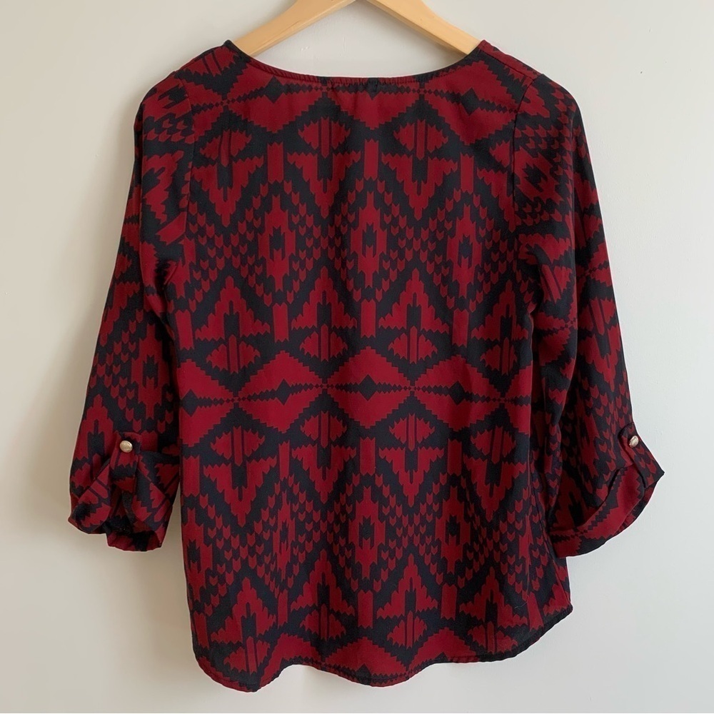 Everly Aztec Patterned Blouse - Picture 4 of 7